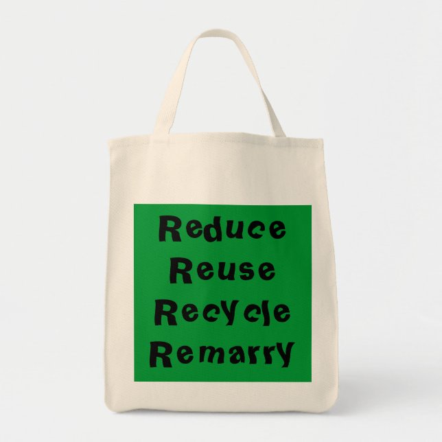 Tote Bag Réduisez la réutilisation réutilisent se remarient (Devant)