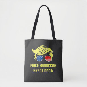 Tote Bag Refaire Hanukkah Great Again Trump Juif