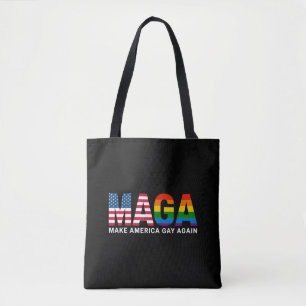 Tote Bag Refaire l'Amérique Gay Again Fierté Gay 2025 LGBTQ