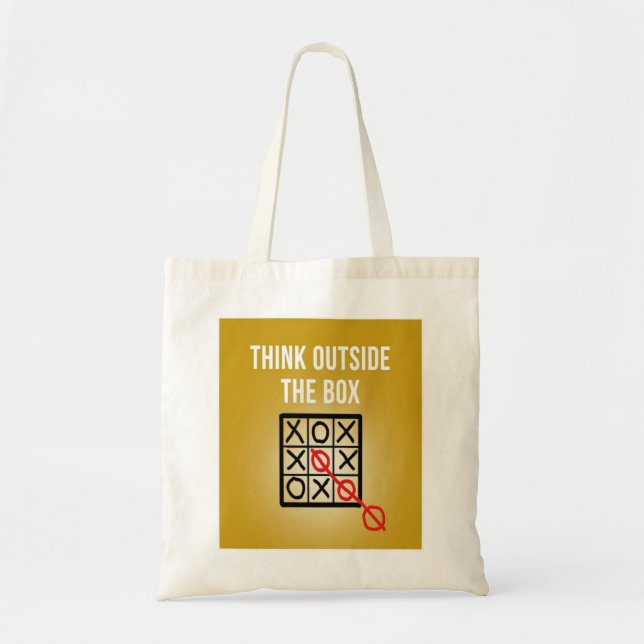 Tote Bag Réfléchissez à l'extérieur de la boîte (Devant)