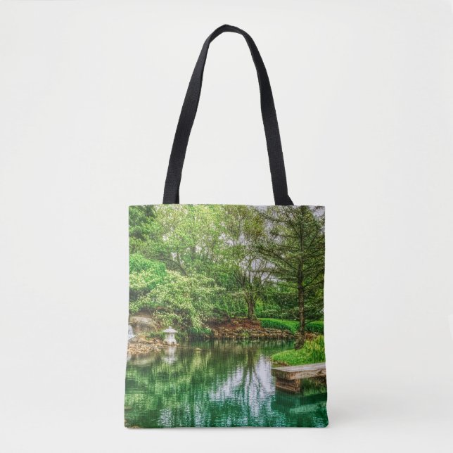 Tote Bag Réflections vertes (Devant)