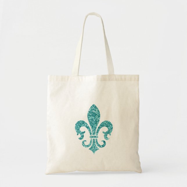Tote Bag Regard Fleur de Lis de parties scintillantes (Devant)