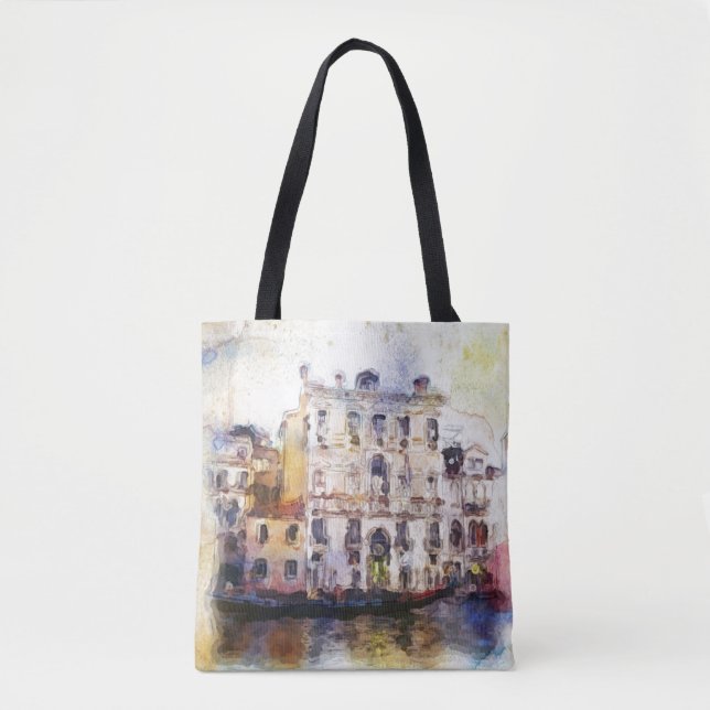 Tote Bag Regarde OD Venise faite dans l'aquarelle (Devant)