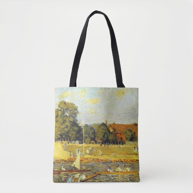 Tote Bag Regatta at Hampton Court Alfred Sisley Poster (Devant)