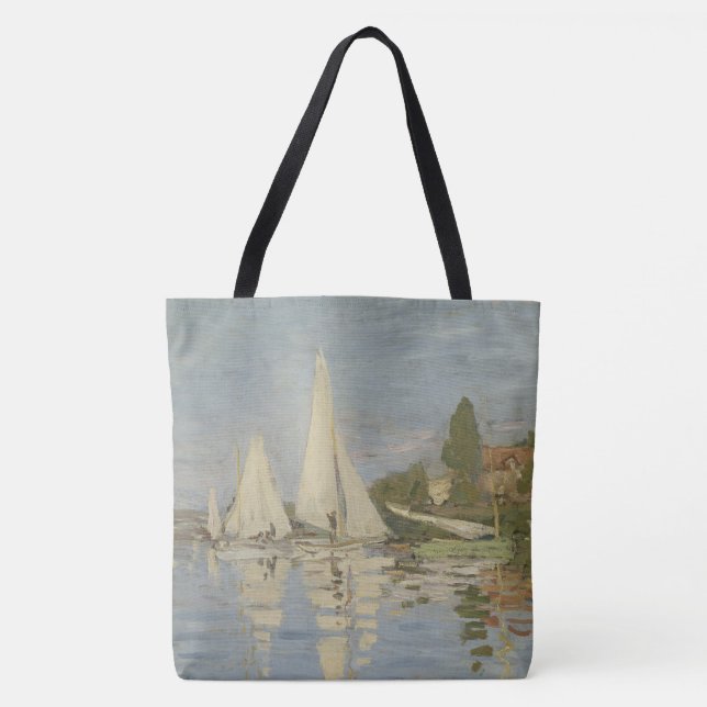 Tote Bag Regattas at Argenteuil, OIl Painting, Claude Monet (Devant)