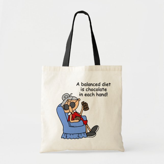 Tote Bag Régime équilibré de chocolat (Devant)