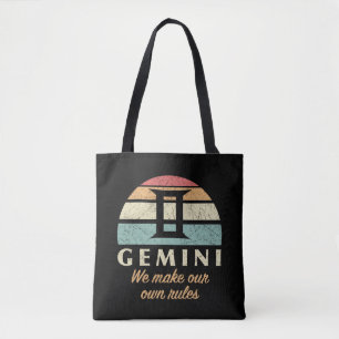 Tote Bag Règles amusantes de Zodiac Gemini