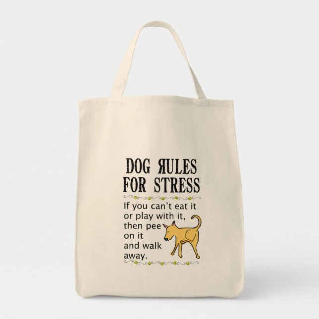 Tote Bag Règles de chien pour l'effort (Devant)