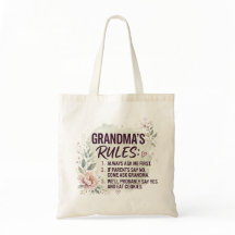 Règles de grand-mère drôle Fleurs aquarelles Famil