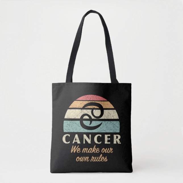 Tote Bag Règles de zodiaque du cancer amusant (Devant)