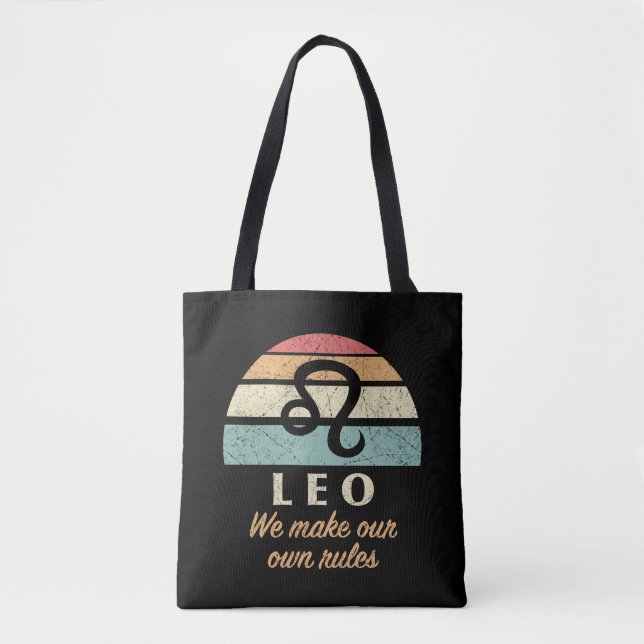 Tote Bag Règles drôles du zodiaque Lion (Devant)