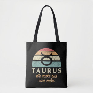 Tote Bag Règles drôles du zodiaque Taureau