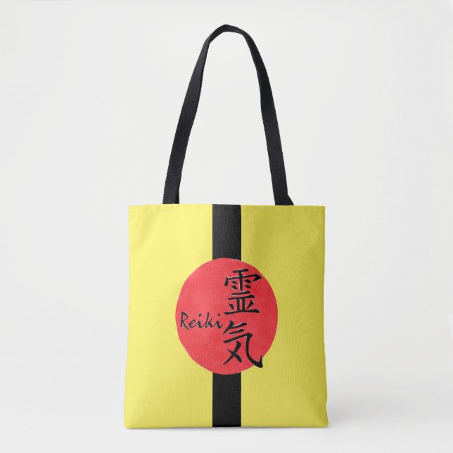 Tote Bag Reiki Calligraphie Et Word 1 (Devant)