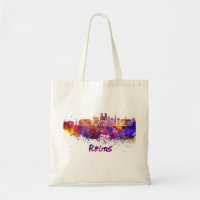 Reims skyline en aquarelle