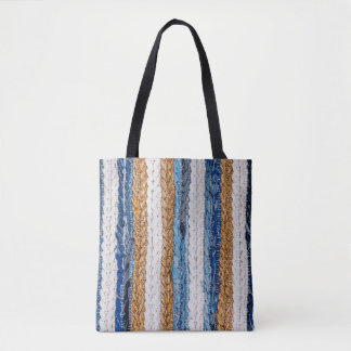 Tote Bag Rein patchwork : jean recyclé tapis.