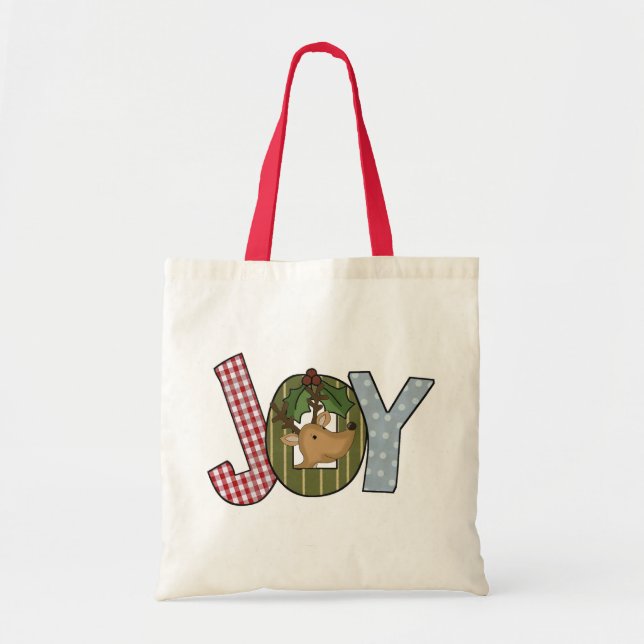 Tote Bag Reindeer Joy Chemises de Vacances et cadeaux (Devant)