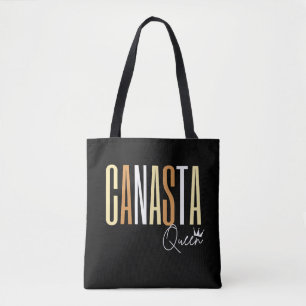 Tote Bag Reine Canasta en lettres marron