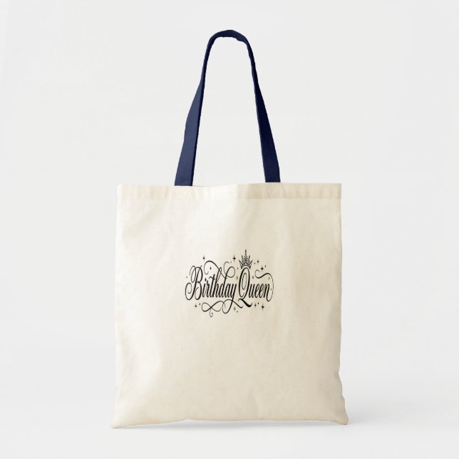 Tote Bag Reine d'anniversaire Conception de groupe de céléb (Devant)