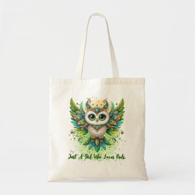 Tote Bag Reine de la Chouette enchantée (Devant)
