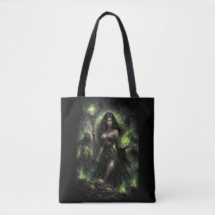 Tote Bag Reine de la Flamme Verte