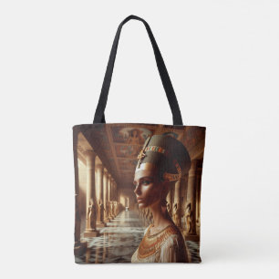 Tote Bag Reine de l'Égypte antique Majestic Art Design