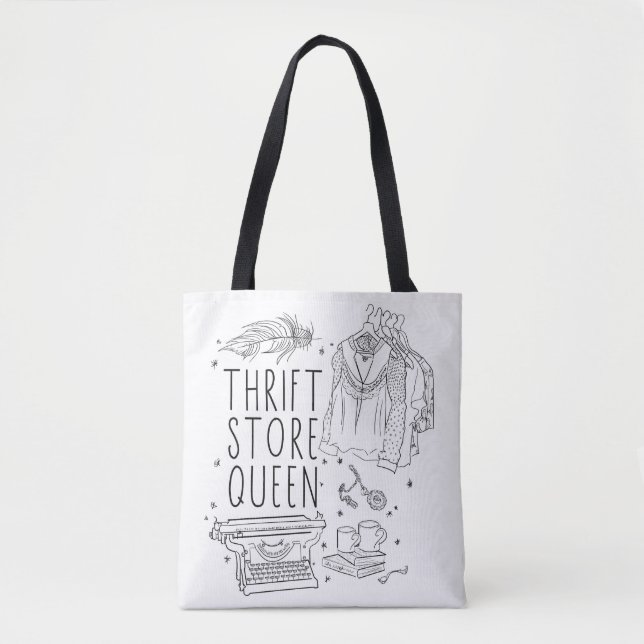 Tote Bag Reine de magasin d'occasions (Devant)