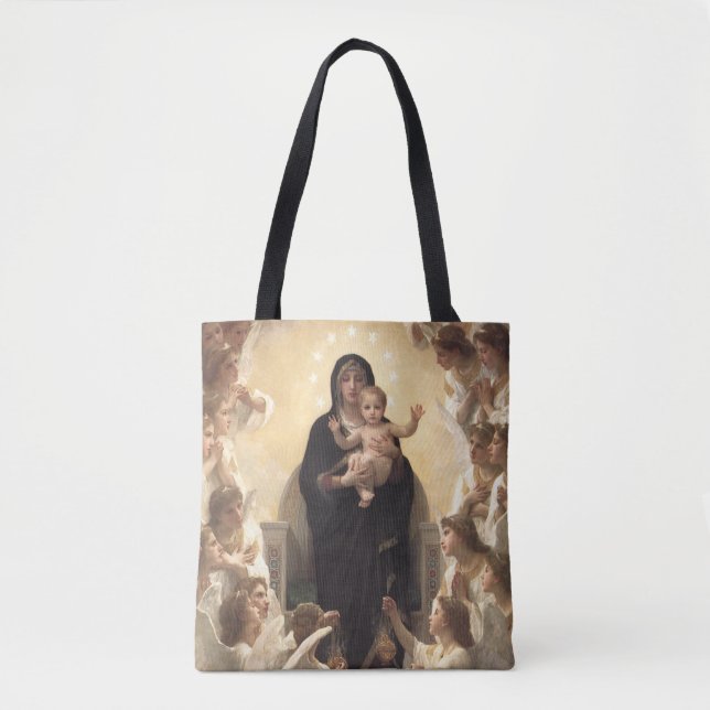 Tote Bag Reine des Anges Regina Angelorum par Bouguereau (Devant)