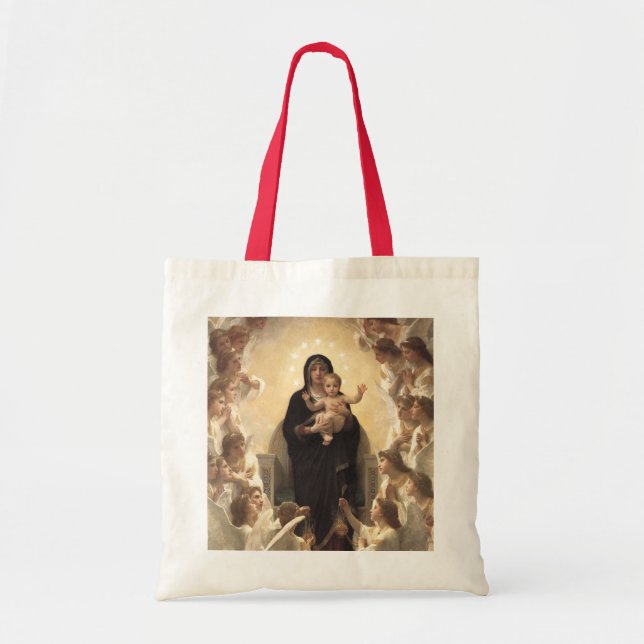 Tote Bag Reine des Anges Regina Angelorum par Bouguereau (Devant)