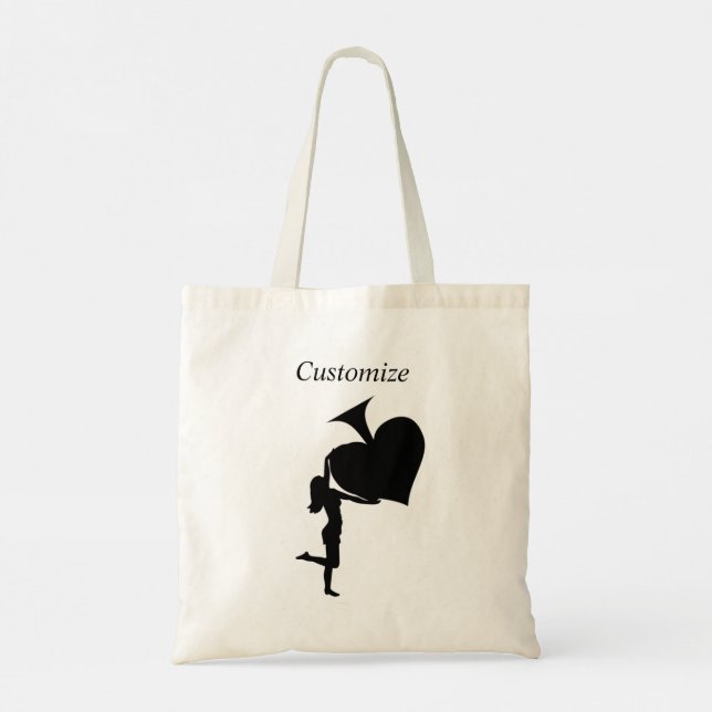 Tote Bag Reine des pique tenant de l'As noir Thunder_Cove (Dos)
