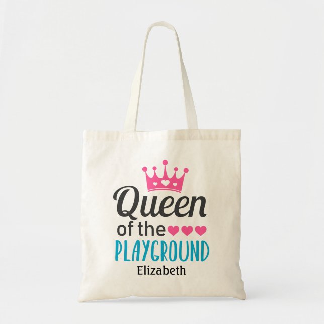 Tote Bag Reine du terrain de jeu (Devant)