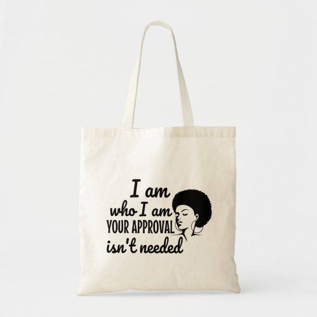 Tote Bag Reine noire afro-américaine (Devant)