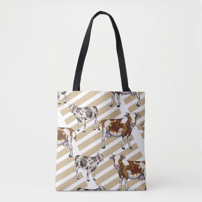 Tote Bag Reine Vache Fourrure Noire (Devant)
