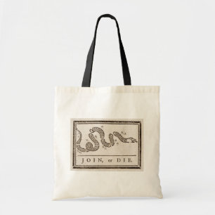 Tote Bag Rejoignez ou mourrez le crotale : Caricature Benja