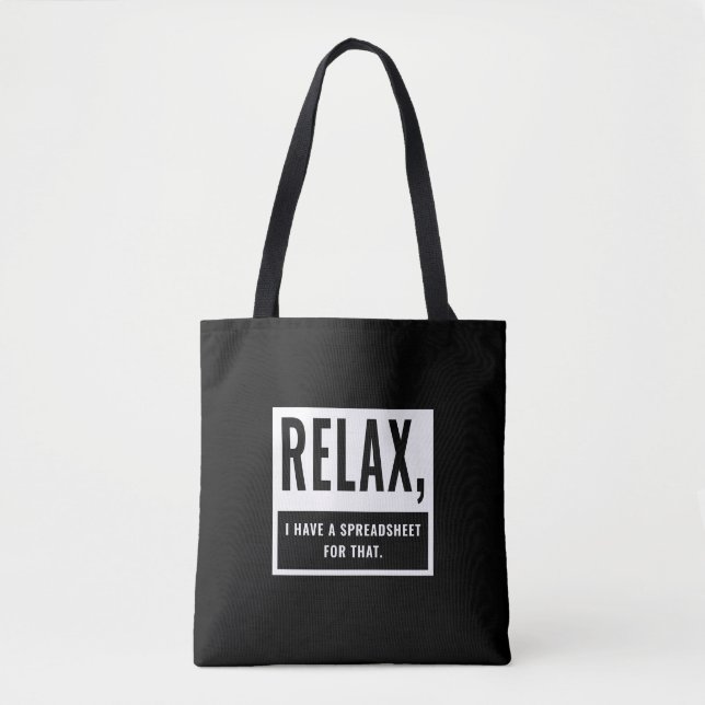 Tote Bag Relax J'Ai Une Feuille Pour Ce Comptable CPA (Devant)
