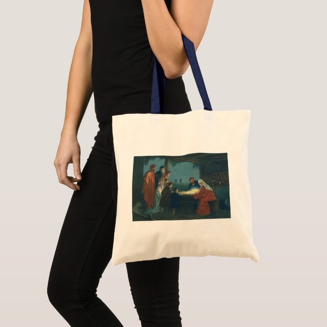 Tote Bag Religion vintage, Adoration des bergers (Devant (produit))