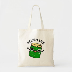 Tote Bag Relish Life Funky Food Pun