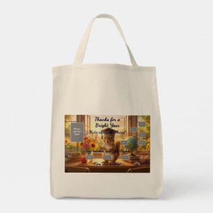 Tote Bag Remerciement à l'enseignant écureuil ensoleillé de
