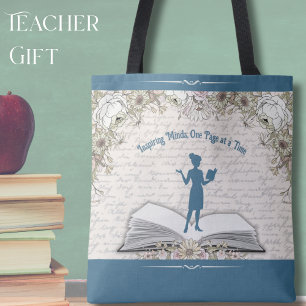 Tote Bag Remerciement élégant d'enseignant de style vintage
