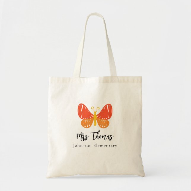 Tote Bag Remerciement Moderne pour Enseignant (Devant)