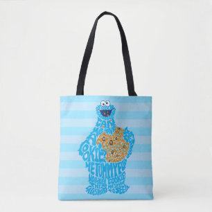Tote Bag Remplissage du Motif de monstre de cookies