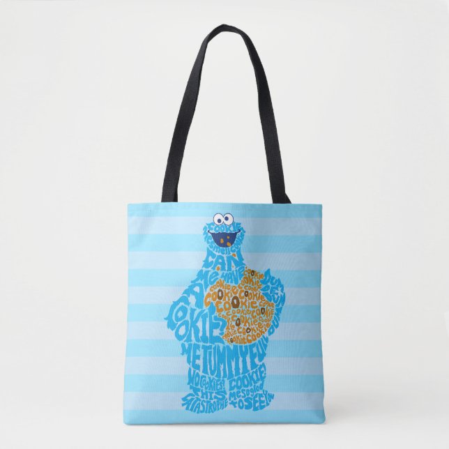 Tote Bag Remplissage du Motif de monstre de cookies (Devant)