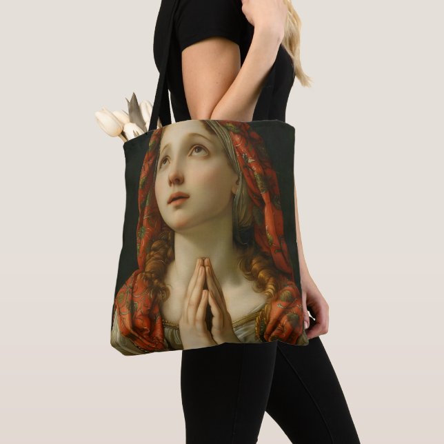 Tote Bag Renaissance Praying Girl (De près)