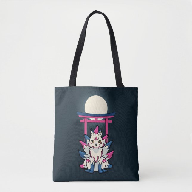 Tote Bag Renard à neuf queues - Kyuubi Kitsune (Devant)