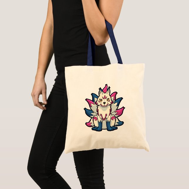 Tote Bag Renard à neuf queues - Kyuubi Kitsune (Devant (produit))