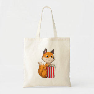 Tote Bag Renard avec Popcorn