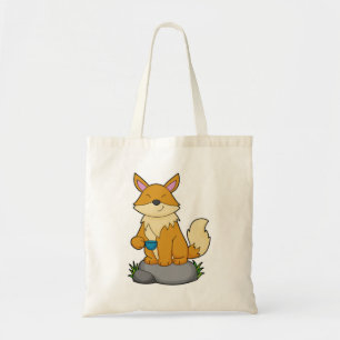 Tote Bag Renard avec tasse de café