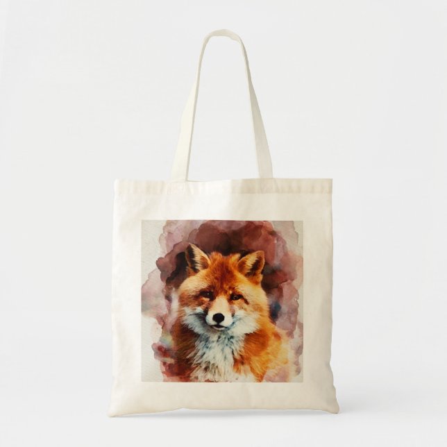 Tote Bag renard d'aquarelle (Devant)