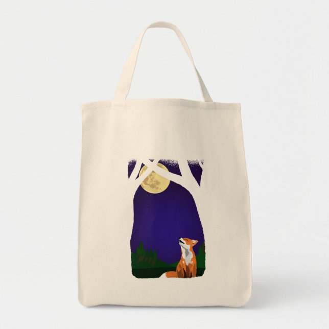 Tote Bag Renard de pleine lune (Devant)