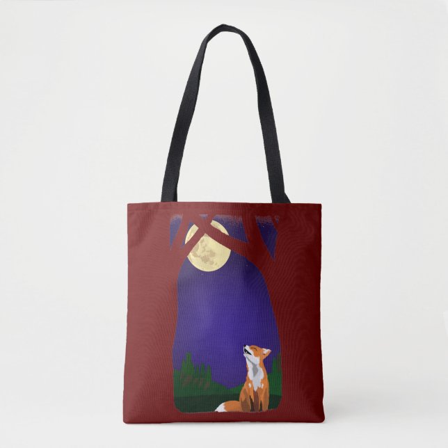 Tote Bag Renard de pleine lune (Devant)