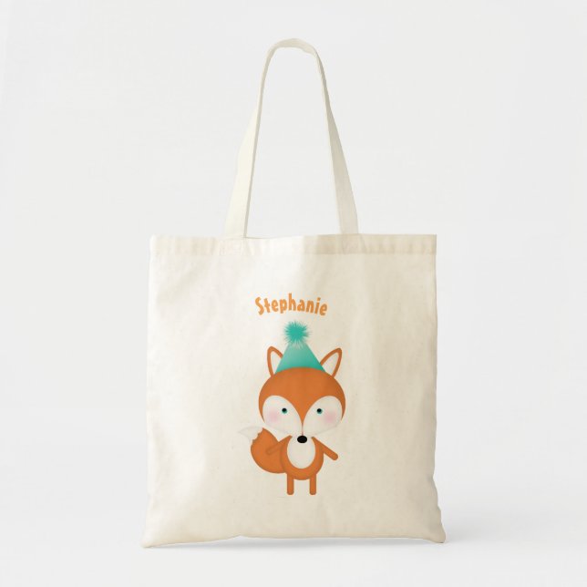 Tote Bag Renard des Bois avec Ballons (Devant)